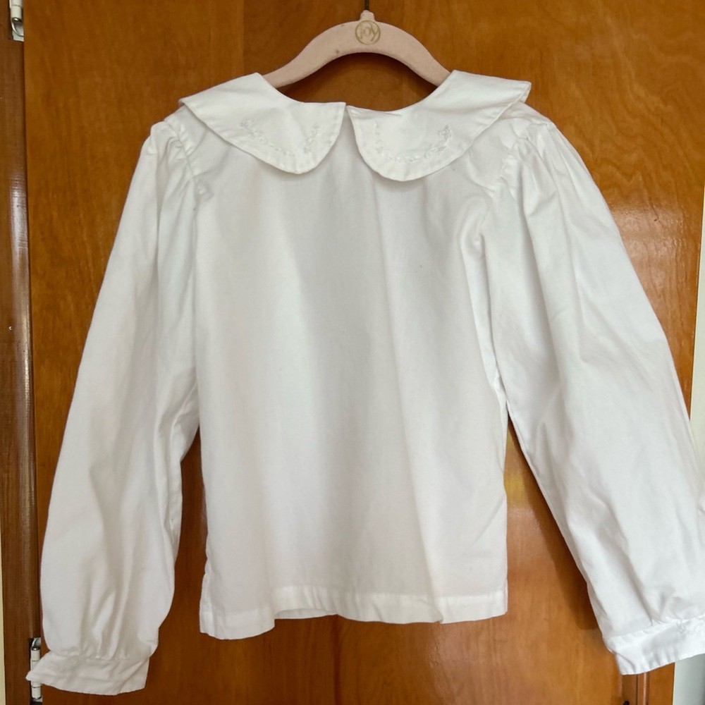 Strasburg Elegant White Kids Blouse Sz 5
